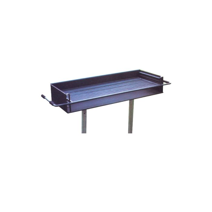 Ocean Bay Group Grill with One Adjustable 4-Position Cooking Grate And Two Galvanized Pedestals
