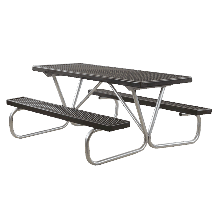 Cascade Bolted Frame Picnic Table with Plastisol Coated Top and Benches