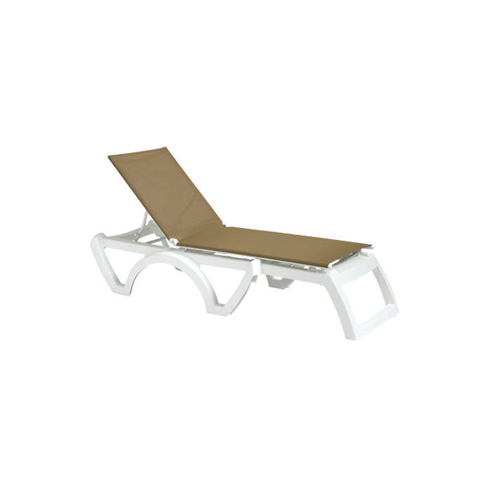 Jamaica Beach Adjustable Sling Chaise Lounge without Arms