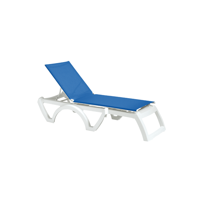Jamaica Beach Adjustable Sling Chaise Lounge without Arms