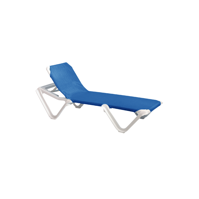 Nautical Adjustable Sling Chaise Lounge without Arms
