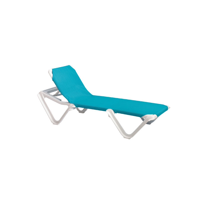 Nautical Adjustable Sling Chaise Lounge without Arms