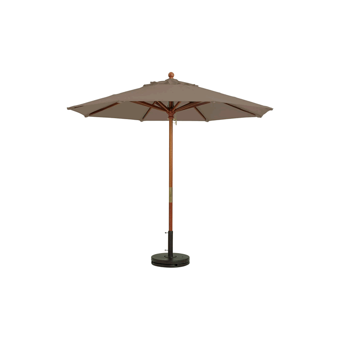 Wooden Market Umbrella with 1-1/2" Pole
