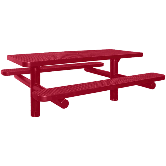 Champion Series Rectangle Picnic Table - Double Pedestal