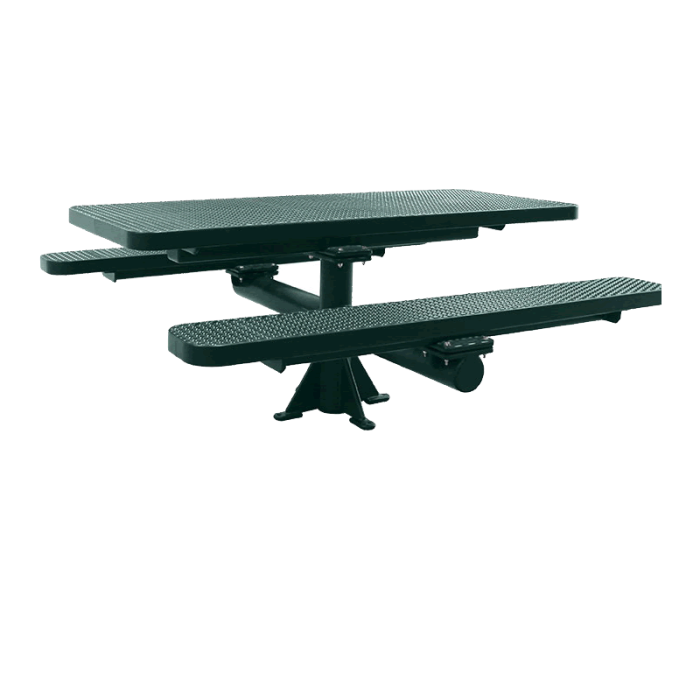 Champion Series Rectangle Picnic Table - Single Pedestal Surface Mount