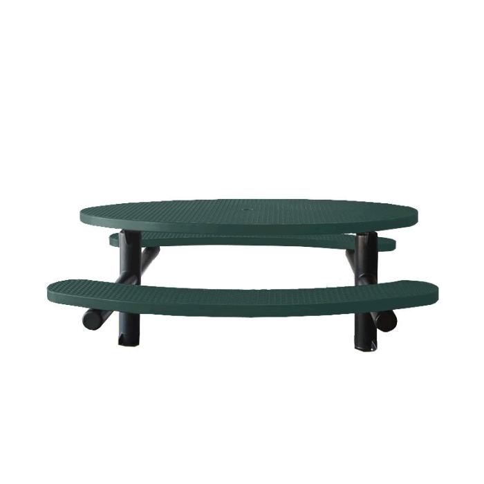Champion Series Oval Picnic Table - Double Pedestal