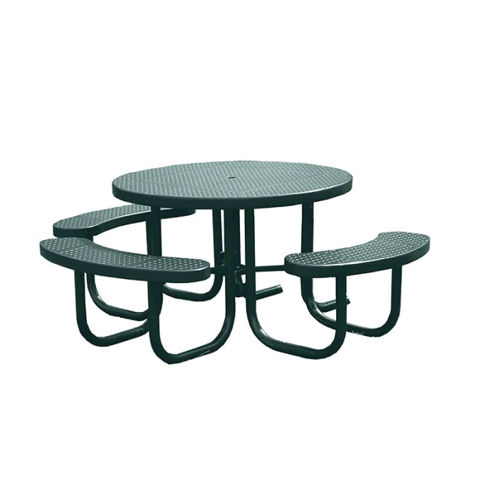 Champion Series Round Picnic Table with 3 Seats - Free Standing - 4' Top