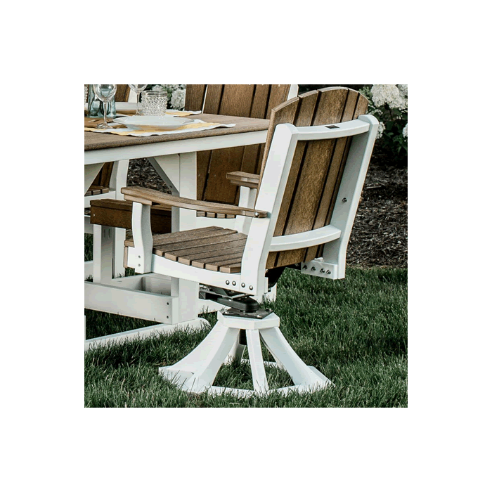Heritage Swivel Rocker Dining Chair with Arms