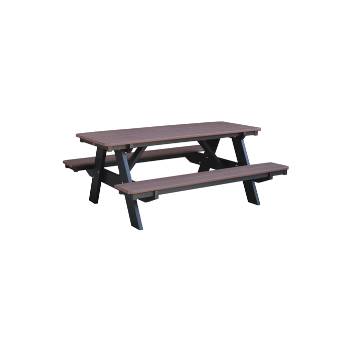Heritage 72" Picnic Table with Attached Benches