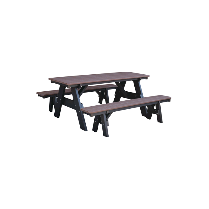 Heritage 72" Picnic Table with Detached Benches