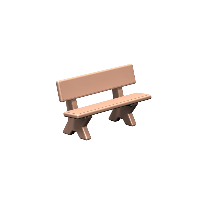 PBX Series X-Terra Concrete Bench with Back