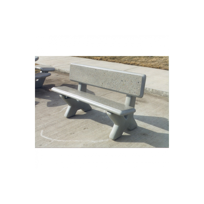 PBX Series X-Terra Concrete Bench with Back