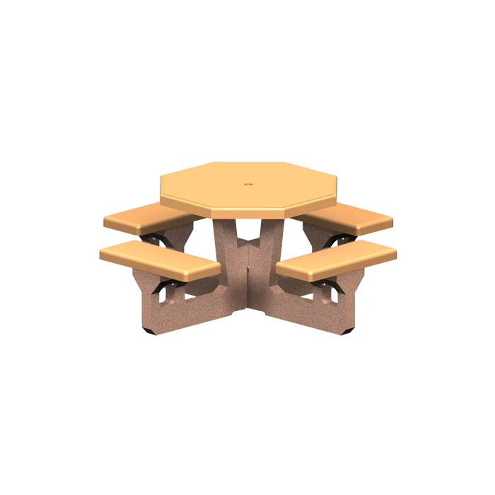 Concrete Octagon Top Table