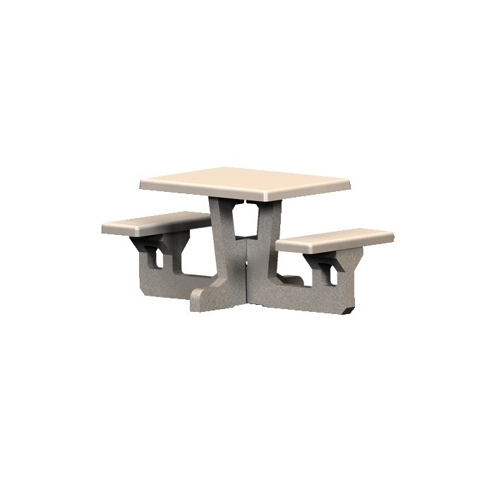 ADA Concrete Square Top Table