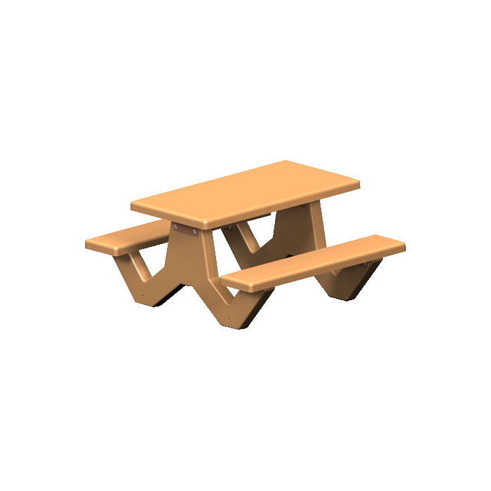 Concrete Rectangle Top Table with Y-Leg Base