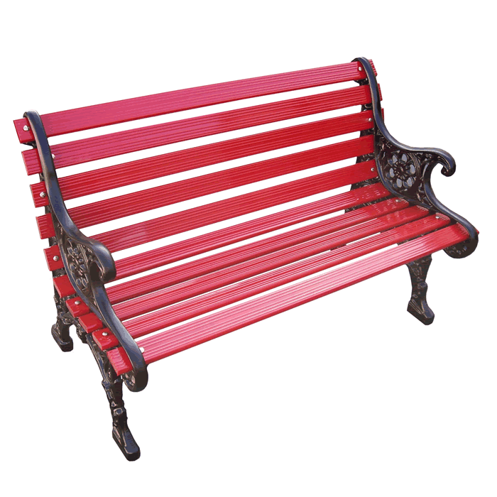 Renaissance Bench with Aluminum Slat Seat and Back