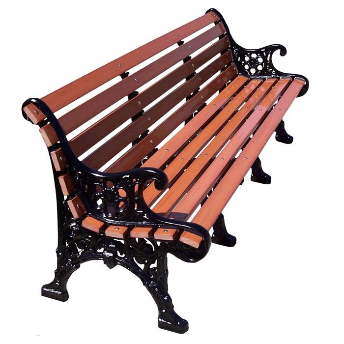 Renaissance Bench with Recycled Plastic Slat Seat and Back