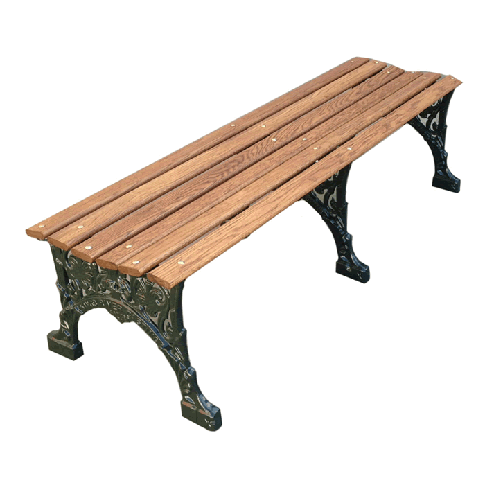Renaissance Backless Bench with Wood Slat Seat