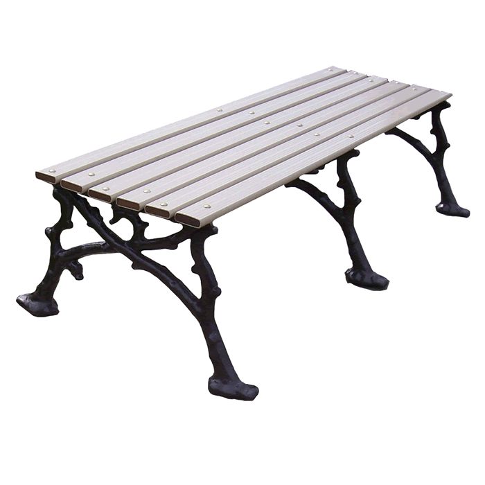 Woodland Backless Bench with Aluminum Slat Seat