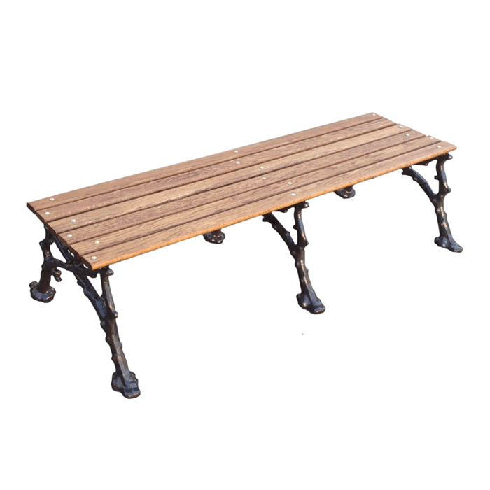 Woodland Backless Bench with Wood Slat Seat