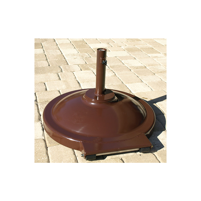 Round Aluminum Umbrella Base, 10 lbs. Empty, 90 lbs. Filled