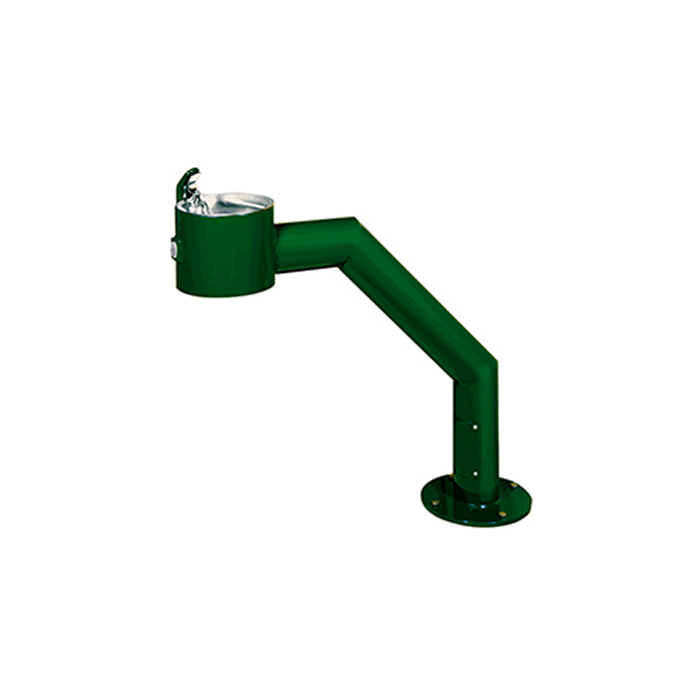 Barrier Free Contemporary Metal Pedestal Drinking Fountain, Standard Valve System