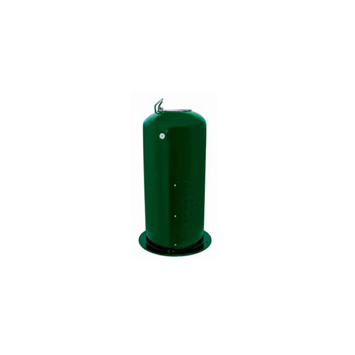 Refrigerated Metal Pedestal Single Bubbler Drinking Fountain