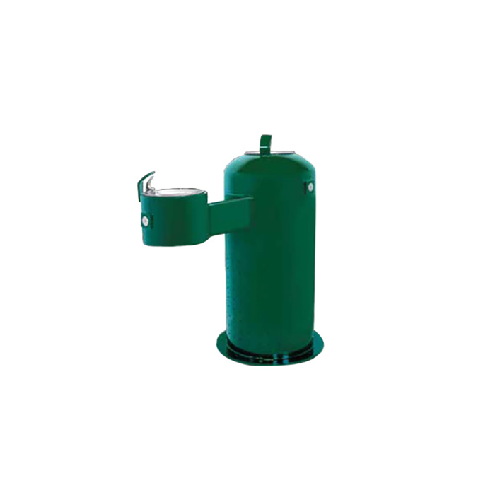 Refrigerated Metal Pedestal Handicap Accessible Dual Bubbler Drinking Fountain