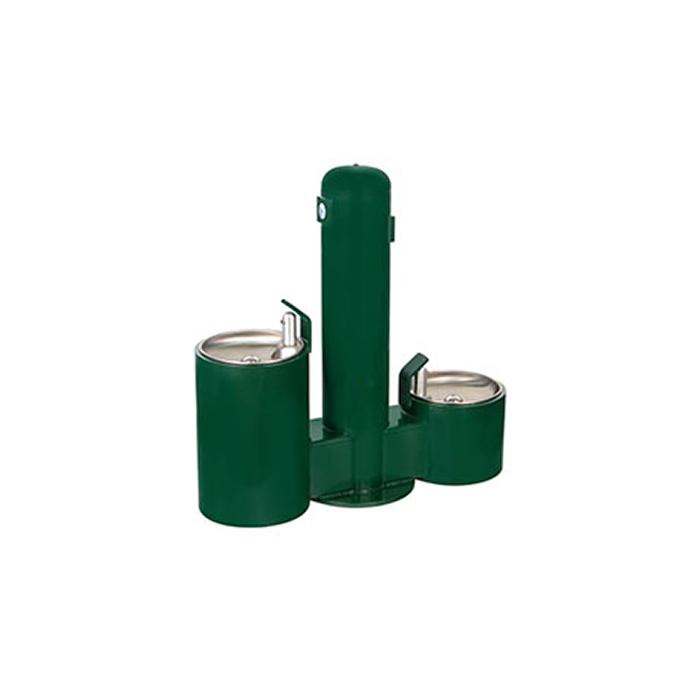 Metal Pedestal Dual Height Pet Drinking Fountain