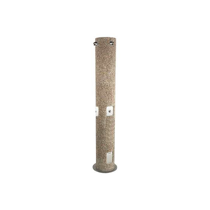 Aggregate Pedestal Outdoor Triple Body Shower