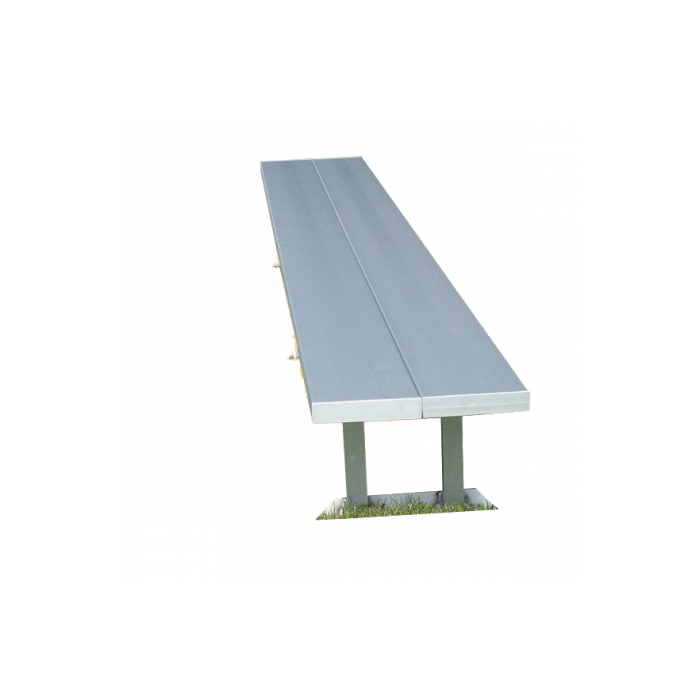 Portable Double-Wide Players Bench With Aluminum Legs, Without Backrest
