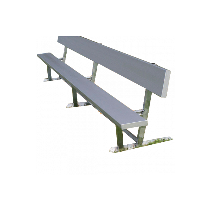 Portable Players Bench With Backrest and Aluminum Legs