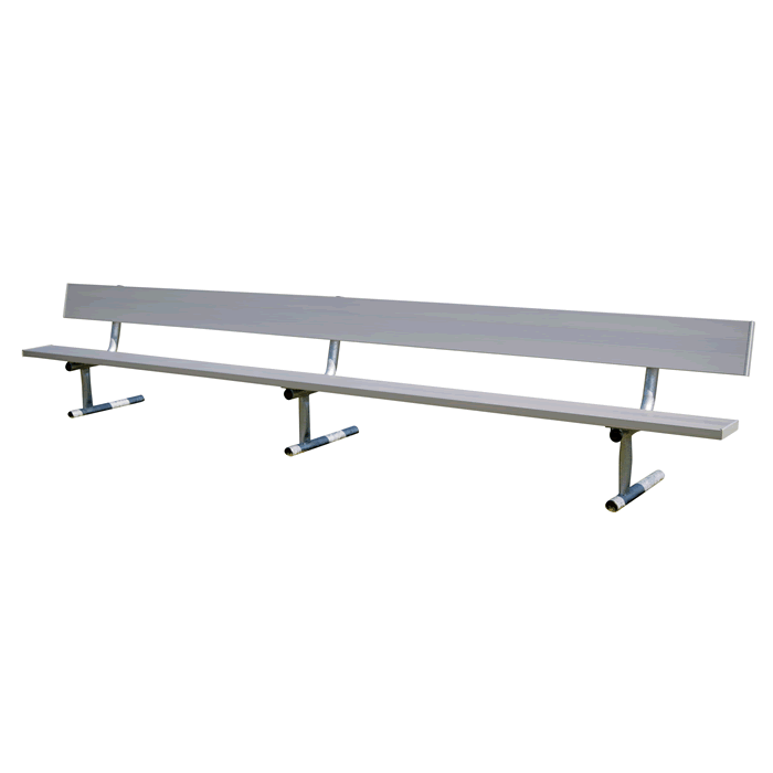 Portable Players Bench With Steel Legs, With Backrest