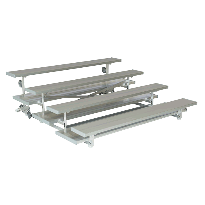 4 Row Tip N' Roll Low Rise "Preferred" Bleacher