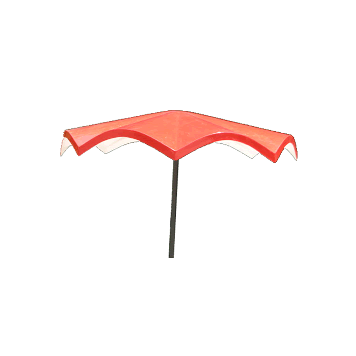 Wave Rounded Octagon Fiberglass Umbrella
