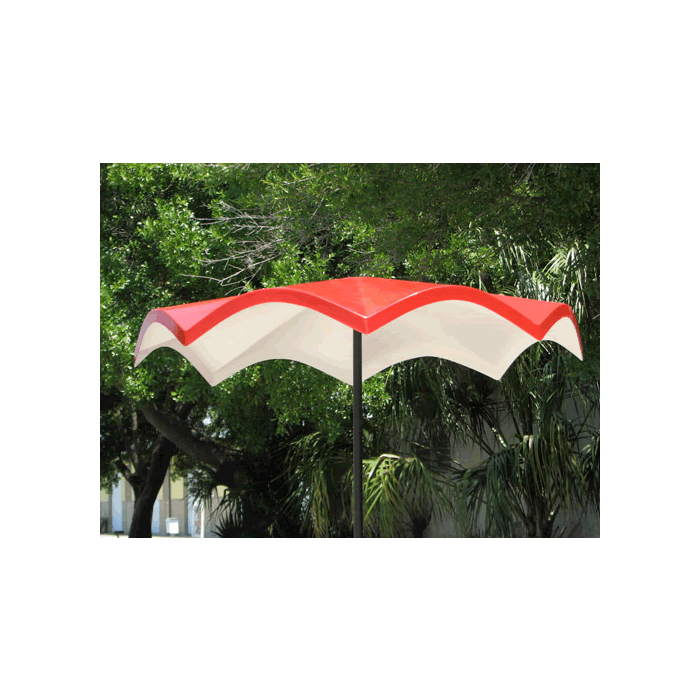 Wave Rounded Octagon Fiberglass Umbrella