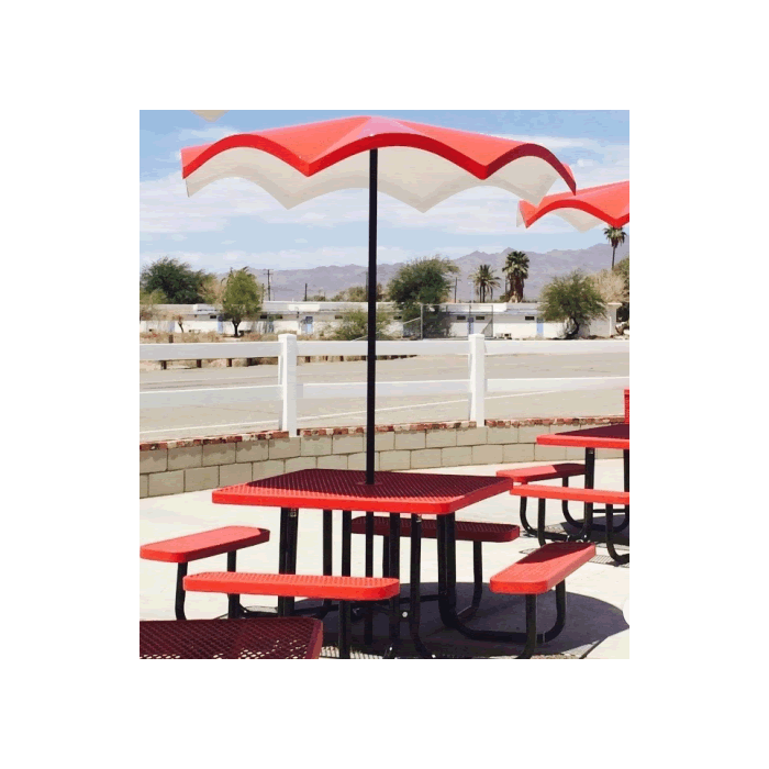 Wave Rounded Octagon Fiberglass Umbrella