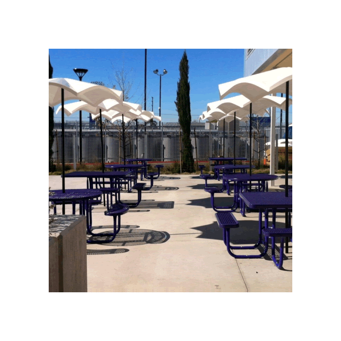 Wave Rounded Octagon Fiberglass Umbrella