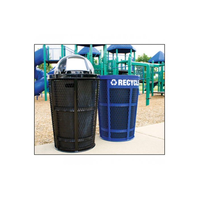 Expanded Metal Recycled Unit with Recycle Flat Top Lid