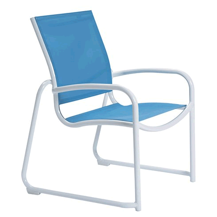 Millennia Relaxed Sling Sled Base Dining Chair