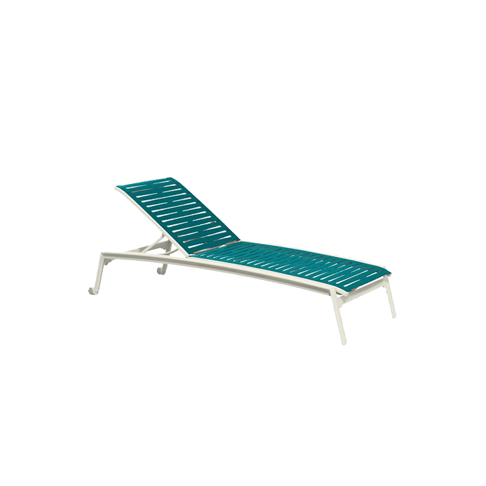 Elance Segment Armless Chaise Lounge with Wheels