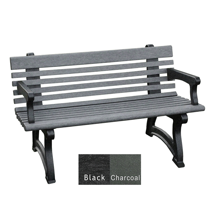 Willow Backed Bench with Arms