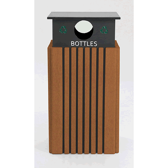 Tall Square Recycle Receptacle