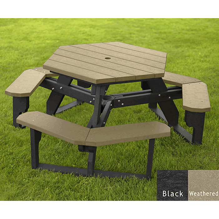 Open Hexagon Table