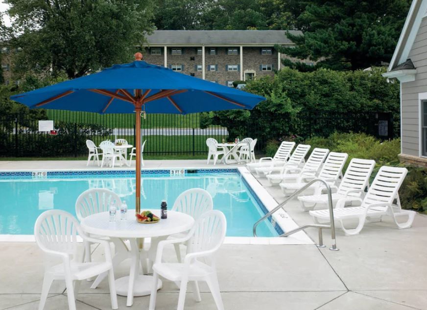 Pacific Fanback Stacking Armchair