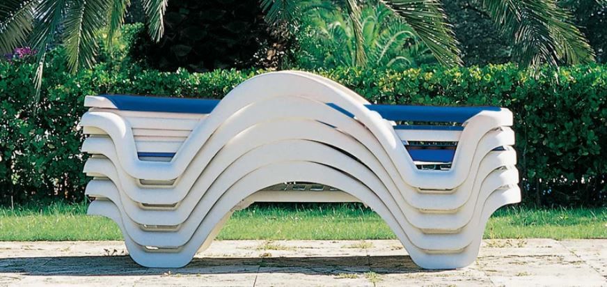 Catalina Adjustable Sling Chaise Lounge With Arms
