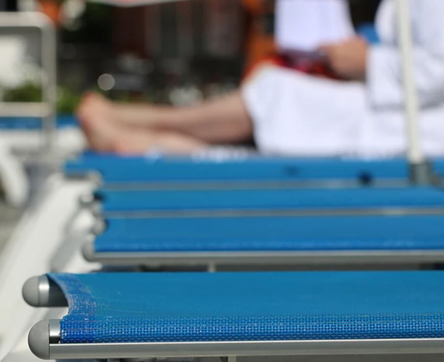 Jamaica Beach Adjustable Sling Chaise Lounge without Arms