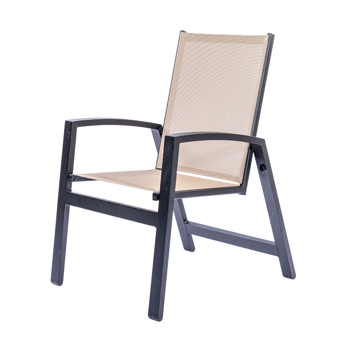 Malibu Sling Dining Chair with Rectangular Aluminum Frame
