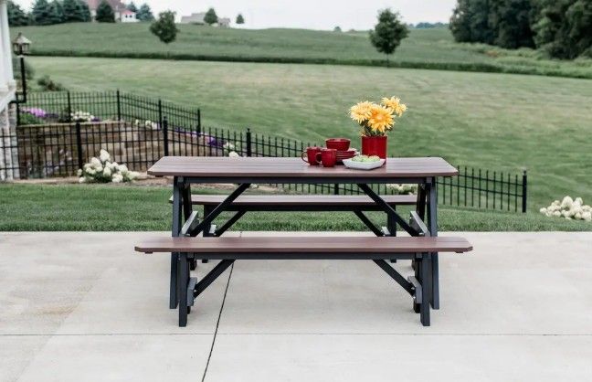 Heritage 72" Picnic Table with Detached Benches