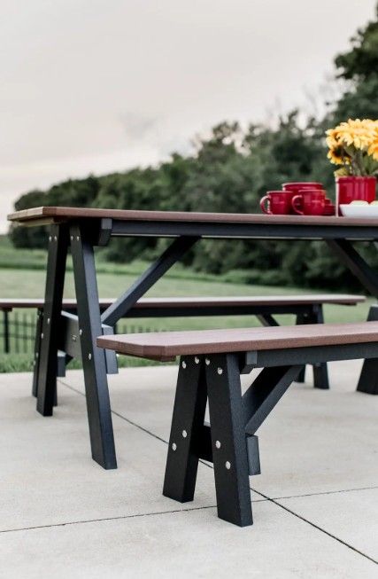 Heritage 72" Picnic Table with Detached Benches